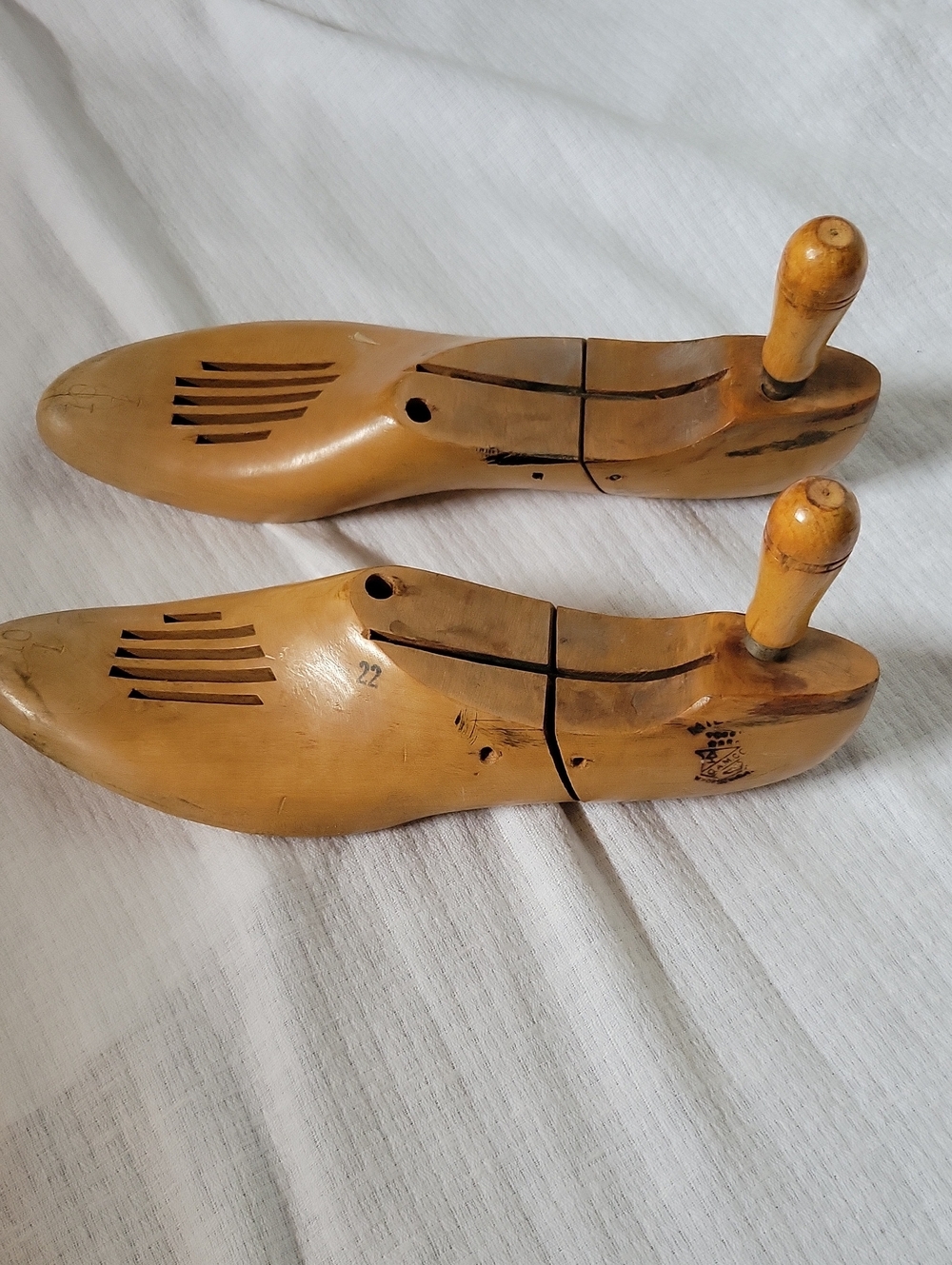 Pair of Vintage Miller Wooden Shoe Trees Stretchers Size 10
